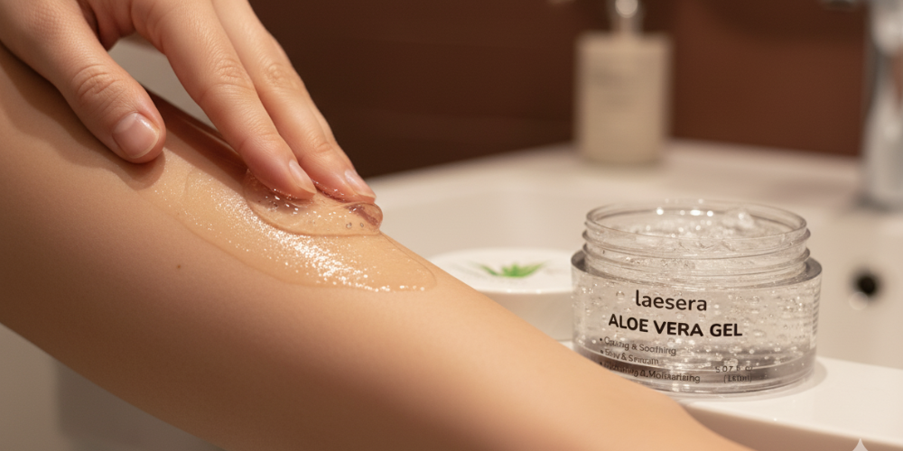 IPL aftercare Laesera aloe vera gel behandeling