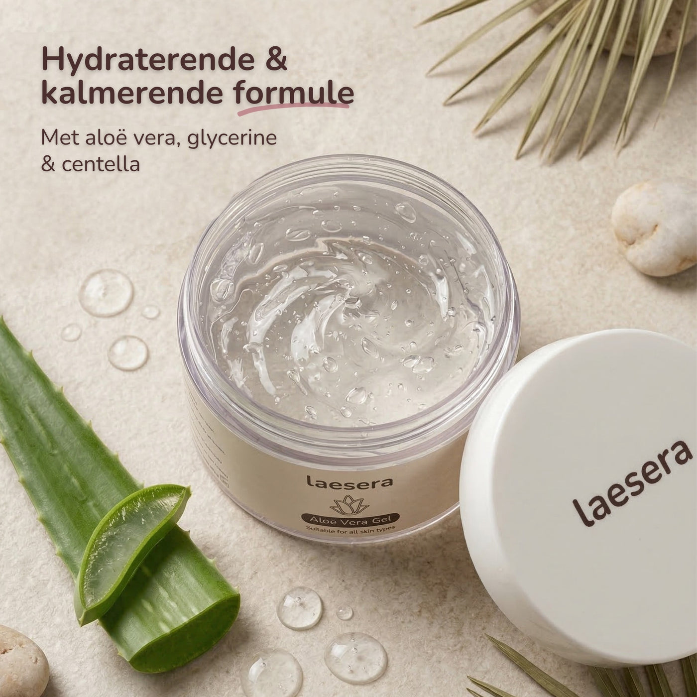 Laesera aloe vera gel met hydraterende en kalmerende formule met aloë vera en glycerine
