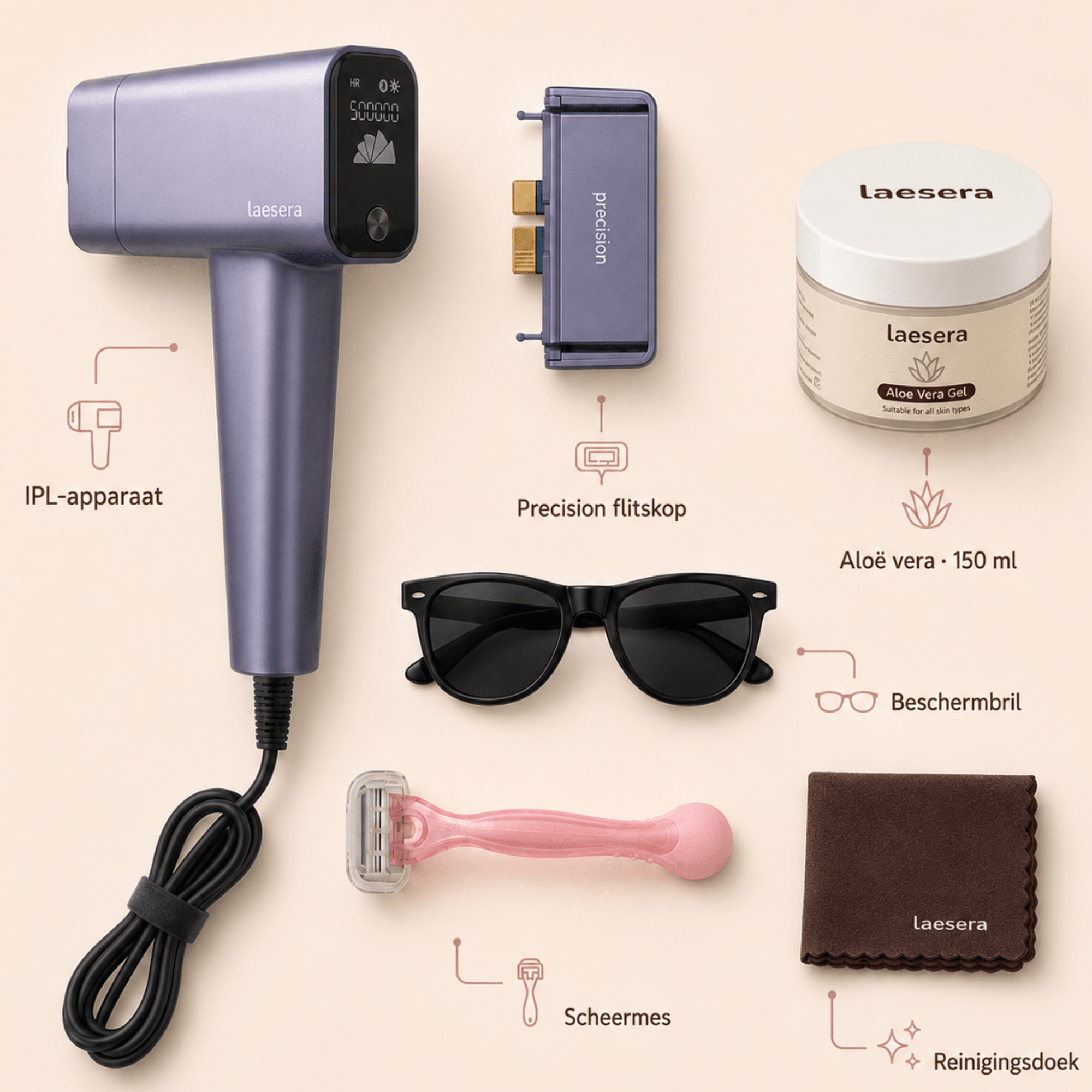 Nova One IPL Ontharingsapparaat Set -